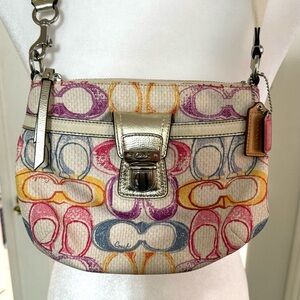 Coach iconic double-C design small crossbody bag. Canvas. Never used.